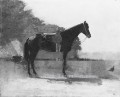 Saddle Horse In Farm Yard Realism painter Winslow Homer